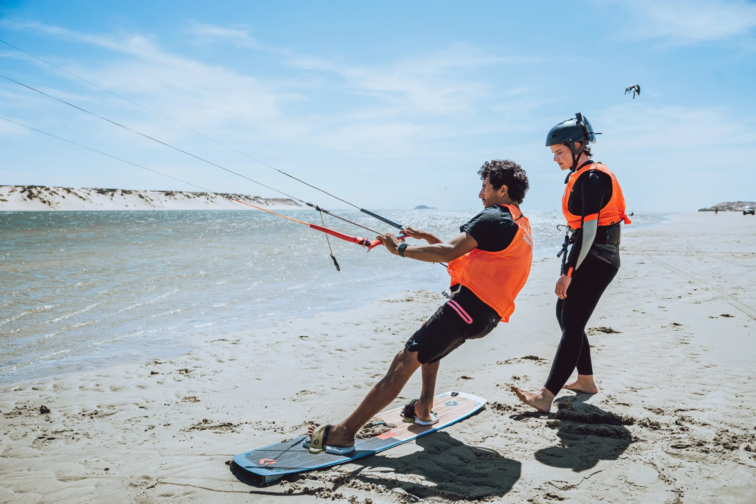 Kitesurf lessons in Dakhla – advanced simulation with kite control and proper posture