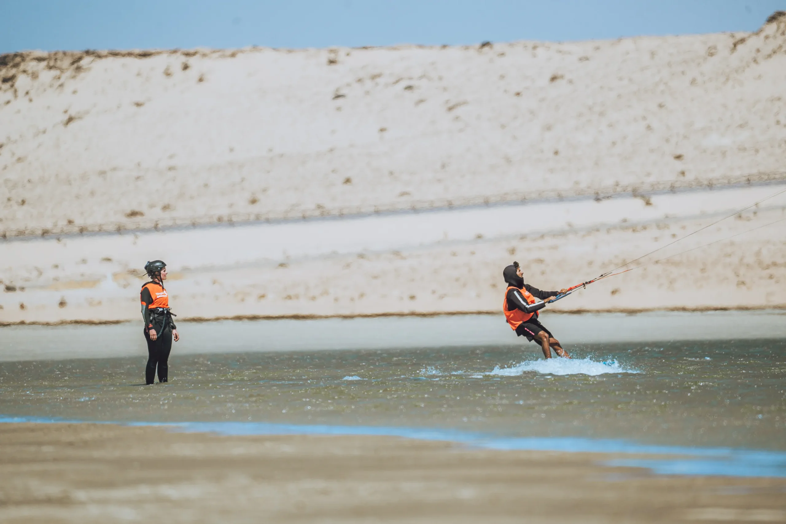 Cours de kitesurf à Dakhla – simulation réelle de navigation dans la lagune